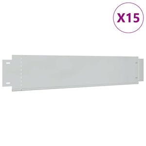 Rasenkanten 15 Stk. Verzinkter Stahl 100 x 20 cm