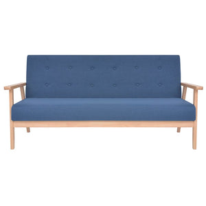 Sofagarnitur 2-tlg. Stoff Blau