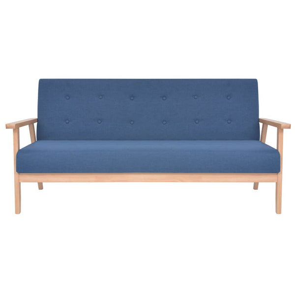 Sofagarnitur 2-tlg. Stoff Blau