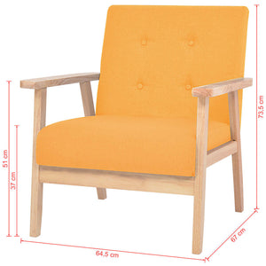 Sofagarnitur 2-tlg. Stoff Gelb