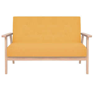 Sofagarnitur 2-tlg. Stoff Gelb