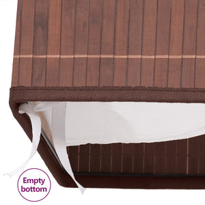 vidaXL Panier à linge rectangulaire en bambou marron