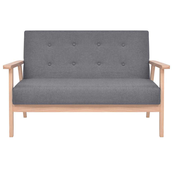 vidaXL Ensemble de canapés 3 pcs Tissu Gris foncé