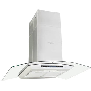 vidaXL Hotte îlot 90 cm LCD Tactile 756 m³/h LED