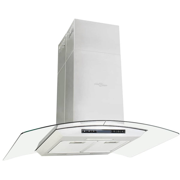 vidaXL Hotte îlot 90 cm LCD Tactile 756 m³/h LED
