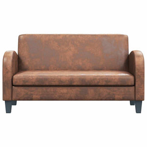 Sofa 2-Sitzer Wildleder-Optik Braun