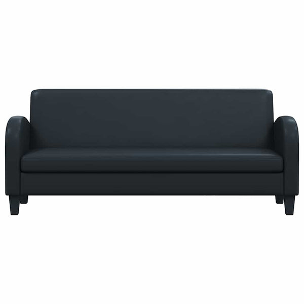 3-Sitzer-Sofa Kunstleder Schwarz