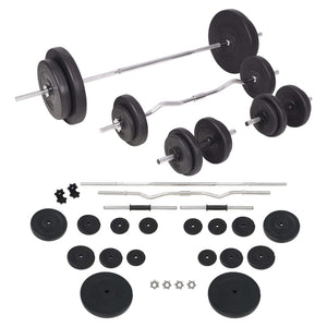 90 kg Langhantel- und Kurzhantelset