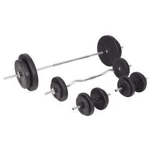 90 kg Langhantel- und Kurzhantelset