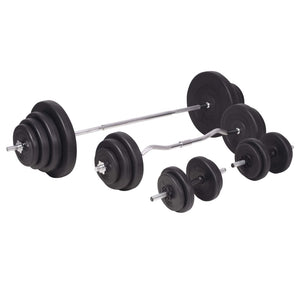 120 kg Langhantel- und Kurzhantelset