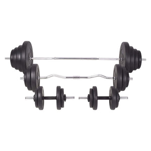 120 kg Langhantel- und Kurzhantelset