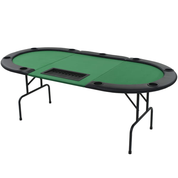 9-Spieler Poker Falttisch Oval Grün