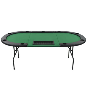 9-Spieler Poker Falttisch Oval Grün