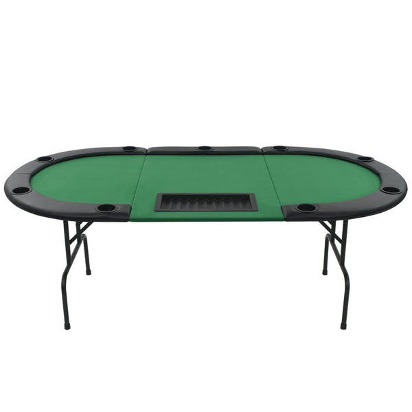 9-Spieler Poker Falttisch Oval Grün