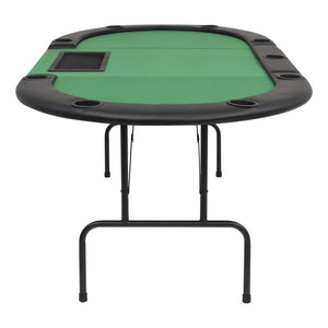 9-Spieler Poker Falttisch Oval Grün