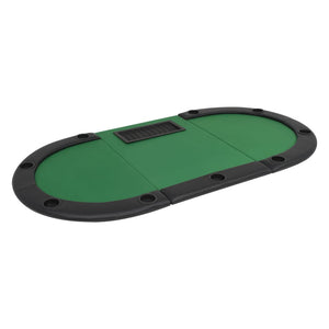 9-Spieler Poker Falttisch Oval Grün