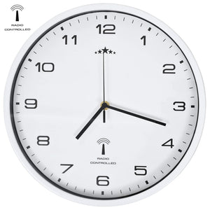 Funkwanduhr Quarzwerk 31 cm Weiß