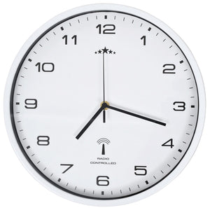 Funkwanduhr Quarzwerk 31 cm Weiß