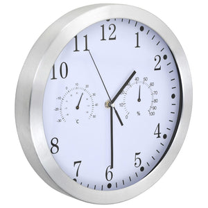 Wanduhr mit Thermometer & Hygrometer, 30 cm