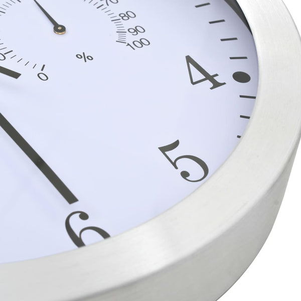Wanduhr mit Thermometer & Hygrometer, 30 cm