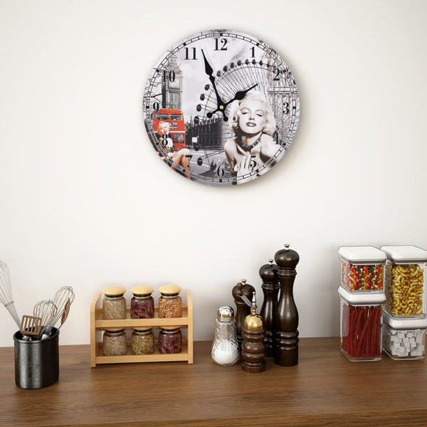 Vintage Wanduhr, 30 cm