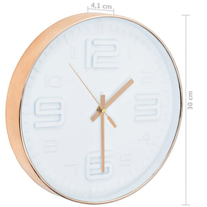 Wanduhr Kupferoptik 30cm