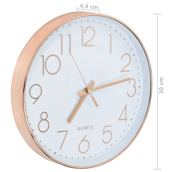 Wanduhr Rotgold 30 cm