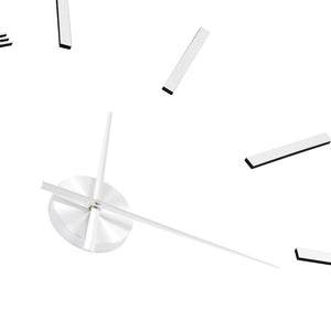 XXL 3D Wanduhr Silber 100cm