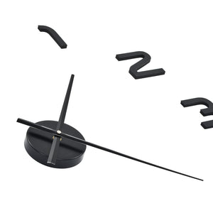 XXL 3D Wanduhr 100cm Modern Schwarz