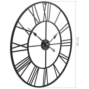Vintage Wanduhr, Quarz, 80cm XXL