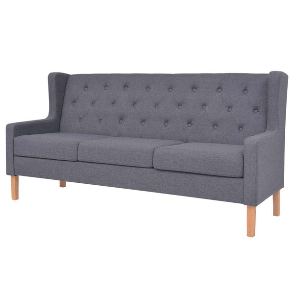 vidaXL Ensemble de canapés 2 pièces en tissu gris