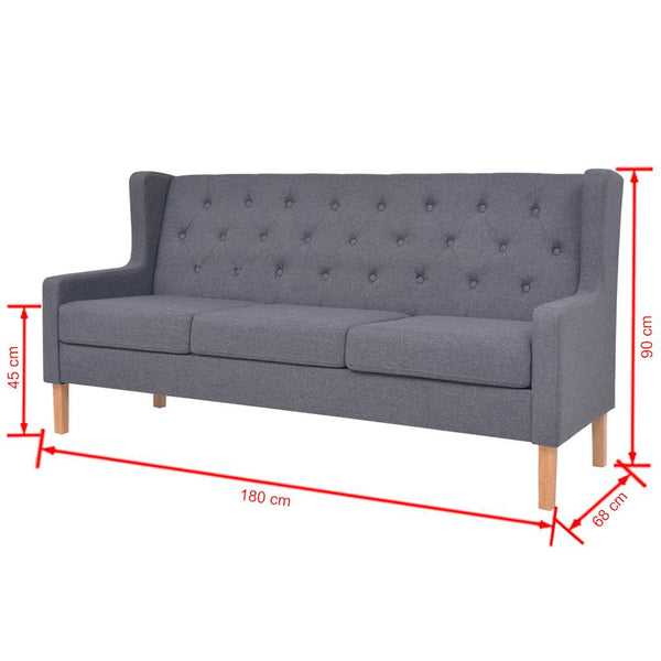 vidaXL Ensemble de canapés 2 pièces en tissu gris