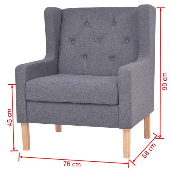vidaXL Ensemble de canapés 2 pièces en tissu gris