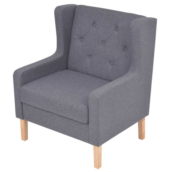 vidaXL Ensemble de canapés 2 pièces en tissu gris