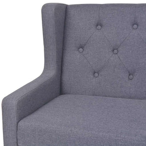 vidaXL Ensemble de canapés 2 pièces en tissu gris