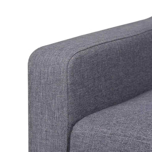 vidaXL Ensemble de canapés 2 pièces en tissu gris