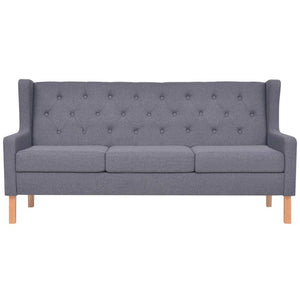 vidaXL Ensemble de canapés 2 pièces en tissu gris