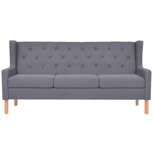 vidaXL Ensemble de canapés 2 pièces en tissu gris
