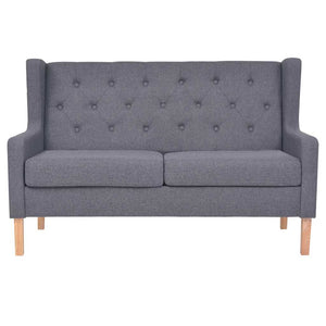vidaXL Ensemble de canapés 2 pièces en tissu gris