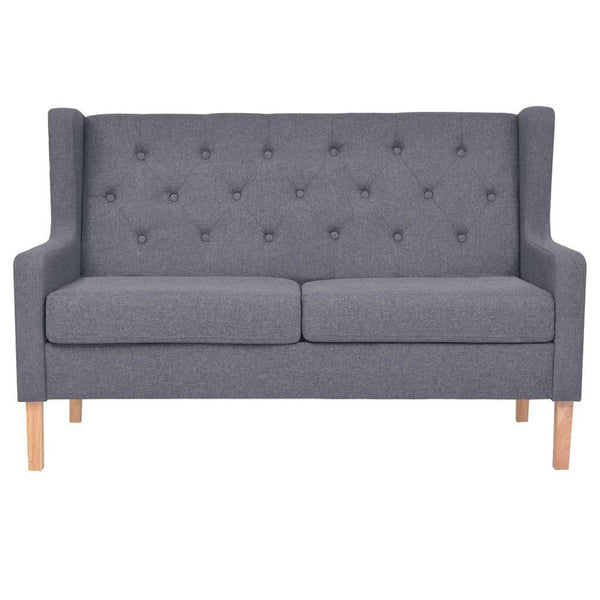 vidaXL Ensemble de canapés 2 pièces en tissu gris