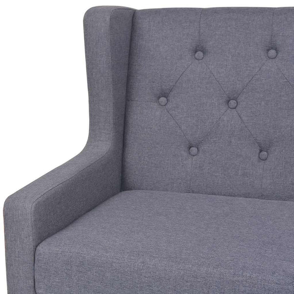 vidaXL Ensemble de canapés 2 pièces en tissu gris