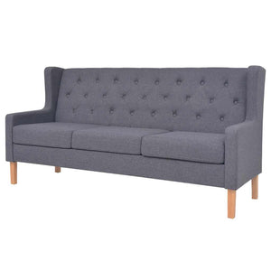 vidaXL Ensemble de canapés 3 pcs Tissu Gris