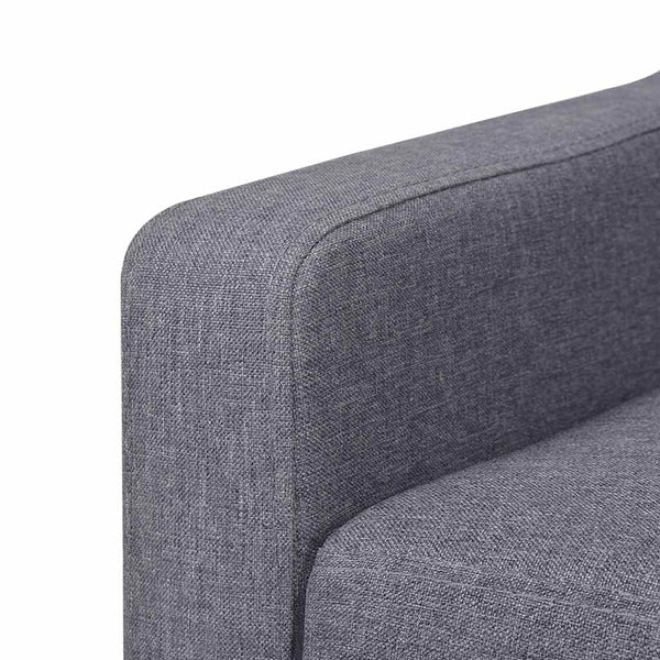 vidaXL Ensemble de canapés 3 pcs Tissu Gris