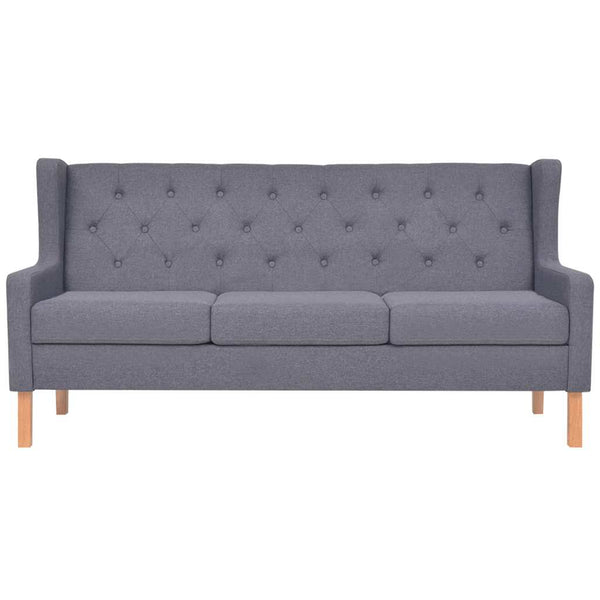 vidaXL Ensemble de canapés 3 pcs Tissu Gris