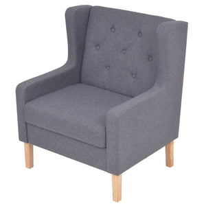 vidaXL Ensemble de canapés 3 pcs Tissu Gris