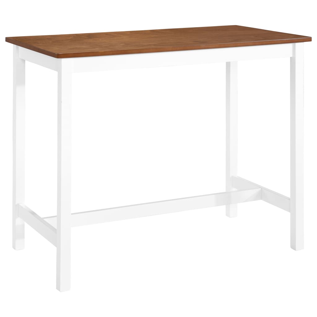 vidaXL Table de bar en bois massif 108x60x91 cm