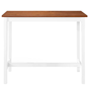 vidaXL Table de bar en bois massif 108x60x91 cm