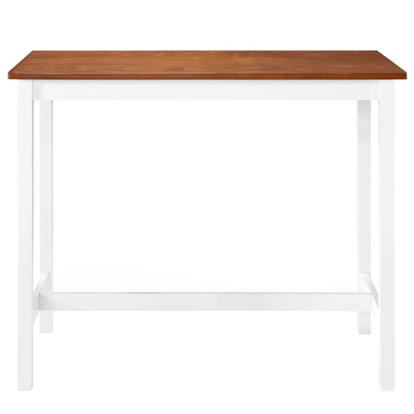 vidaXL Table de bar en bois massif 108x60x91 cm