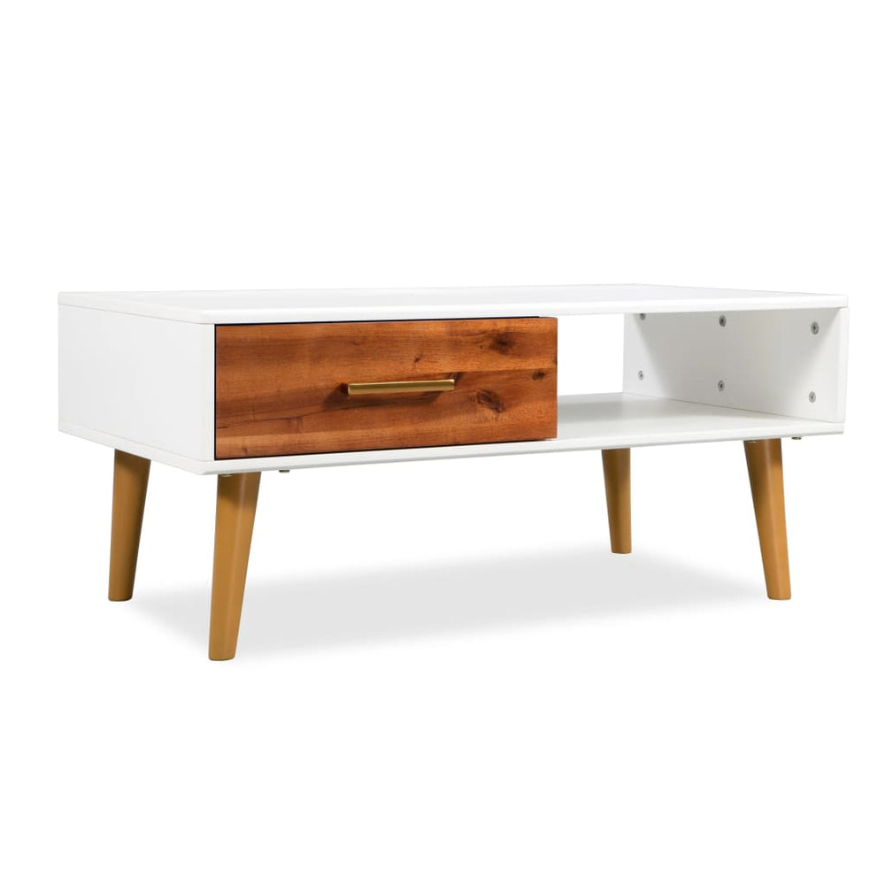 vidaXL Table basse en bois d'acacia massif 90x50x40 cm