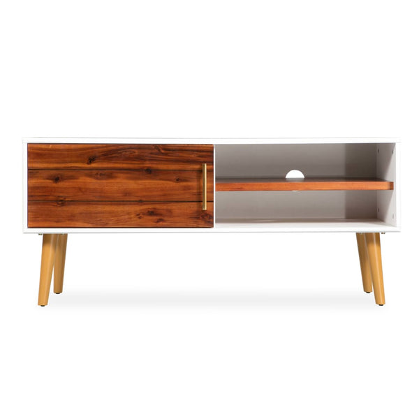 Meuble TV vidaXL bois d'acacia massif 120x35x45 cm